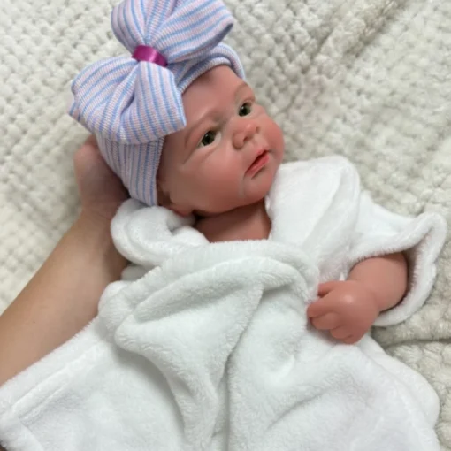 18Inch Open Mouth Elijah bebe reborn de silicona Boy Doll With Paint Skin Handmade Soft Touch Reborn Boy Doll