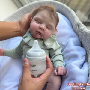 18 Inch Silicone Girl Doll Peaches Bebe Reborn Baby Girl Handmade Soft Touch Newborn Doll Toy With Rooted Hair